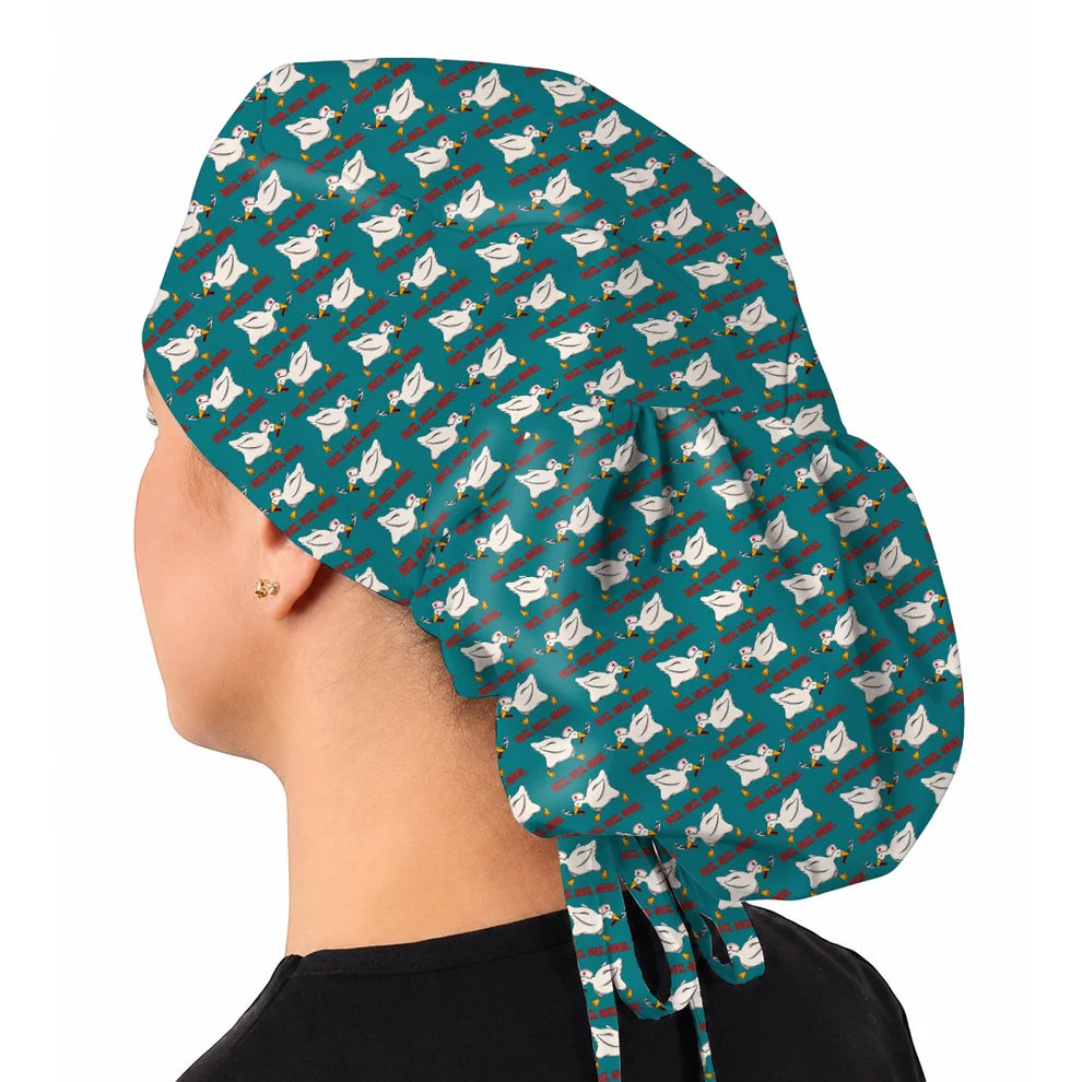 Duck Duck Goose Nurse Scrub Cap, Funny Goose Medical Scrubs, Cute Scrub Caps For Nurses