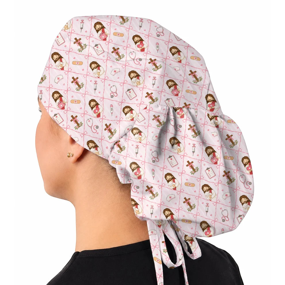 Jesus Nurse Scrub Cap, Christian Medical Scrubs Caps, Faith Inspired Gift For Nurses