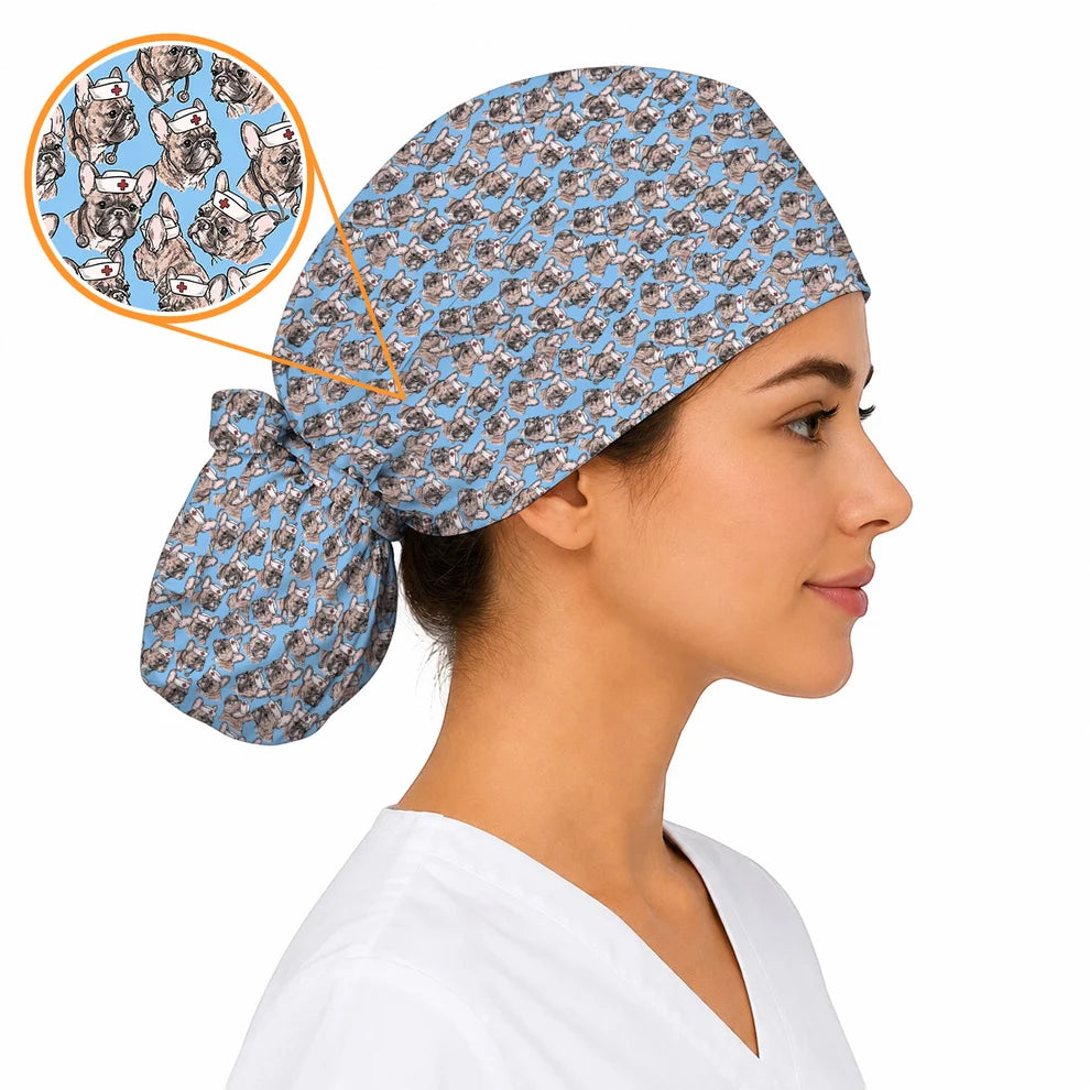 French Bulldog Nurse Scrub Cap, Cute Frenchie Medical Pattern Scrubs, Dog Lover Gift for Nurses & Healthcare Workers Regular price$32.49 USD Sale price$25.99 USDSale (Copy)