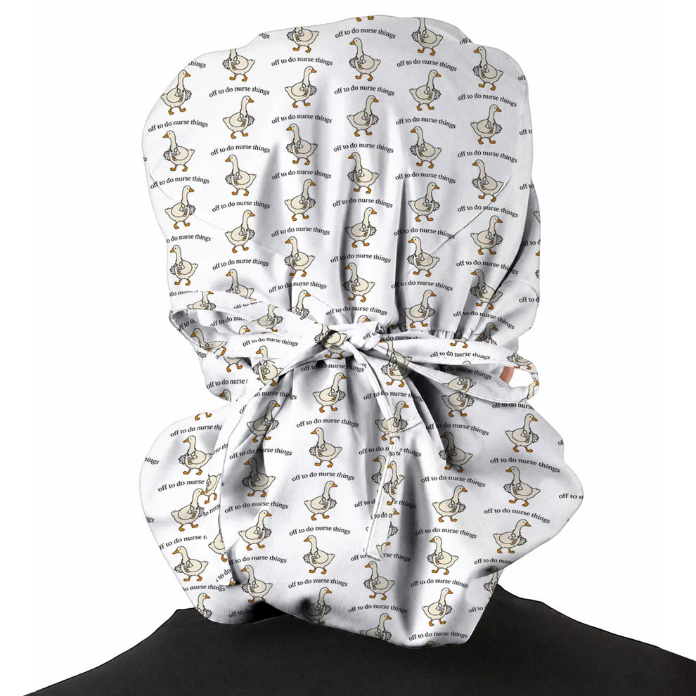 Off To Do Nurse Things Goose Scrub Cap, Funny Goose Nurse Caps, Cute Medical Scrubs For Nurses