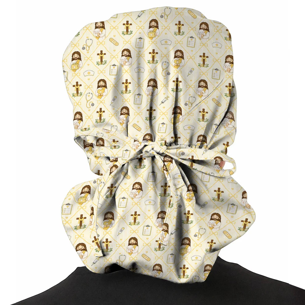 Jesus Nurse Scrub Cap, Christian Medical Scrubs Caps, Faith Inspired Gift For Nurses