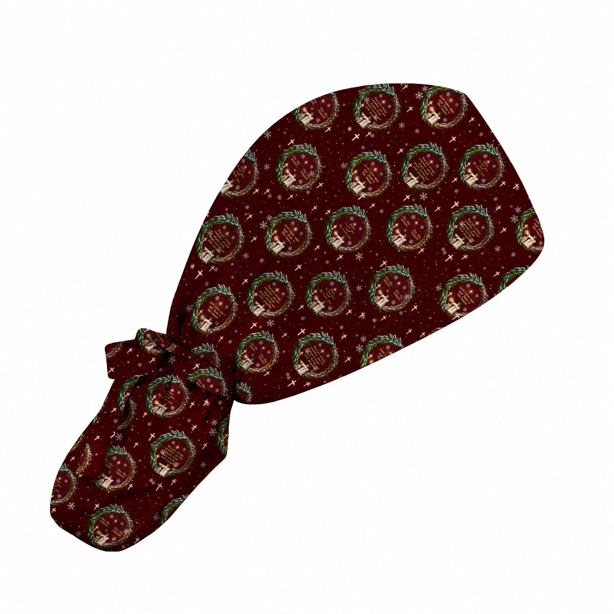 Jesus Christmas Scrub Caps, Christian Faith Nurse Scrubs Cap, Religious Christmas Gift For Nurses