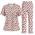 Playful Tulip Scrub Top, Colorful Tulip Butterfly Nurse Scrubs Uniform, Spring Floral Gift For Nurses