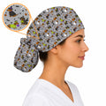 Halloween Black Cat Scrub Caps, Pumpkin Cat Print Scrubs, Spooky Nurse Cap (Copy)