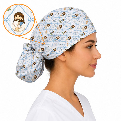 Jesus Nurse Scrub Cap, Christian Medical Scrubs Caps, Faith Inspired Gift For Nurses