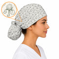 Iris Floral Scrub Caps, Botanical Iris Print Scrubs, Vintage Flower Nurse Cap