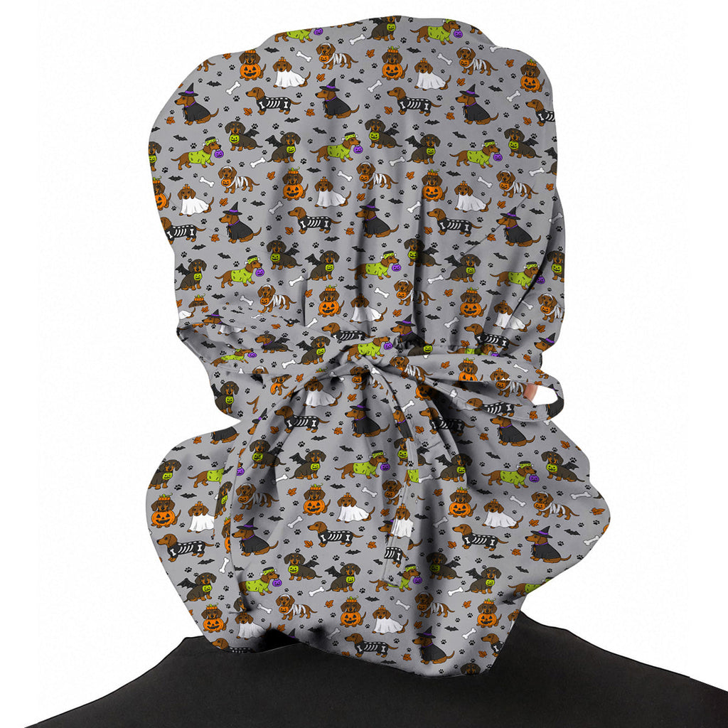 Halloween Black Cat Scrub Caps, Pumpkin Cat Print Scrubs, Spooky Nurse Cap (Copy)