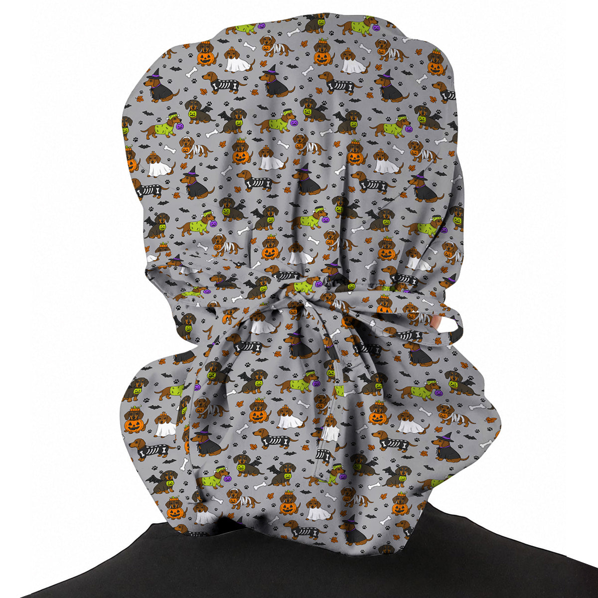 Halloween Black Cat Scrub Caps, Pumpkin Cat Print Scrubs, Spooky Nurse Cap (Copy)