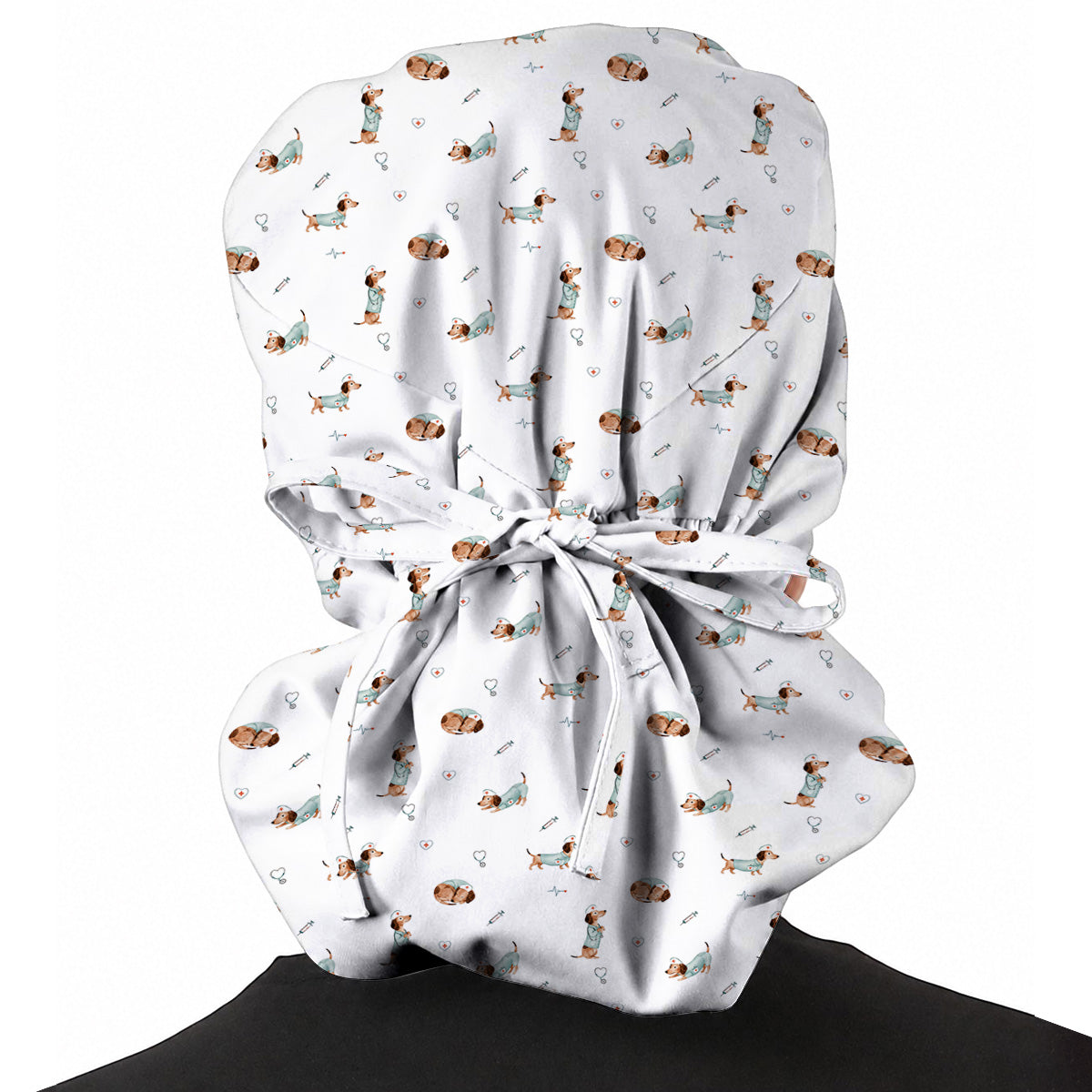Dachshund Nurse Scrub Cap, Cute Wiener Dog Nursing Uniform for Dog Lovers, Comfortable Nurse Scrubs for Healthcare Workers