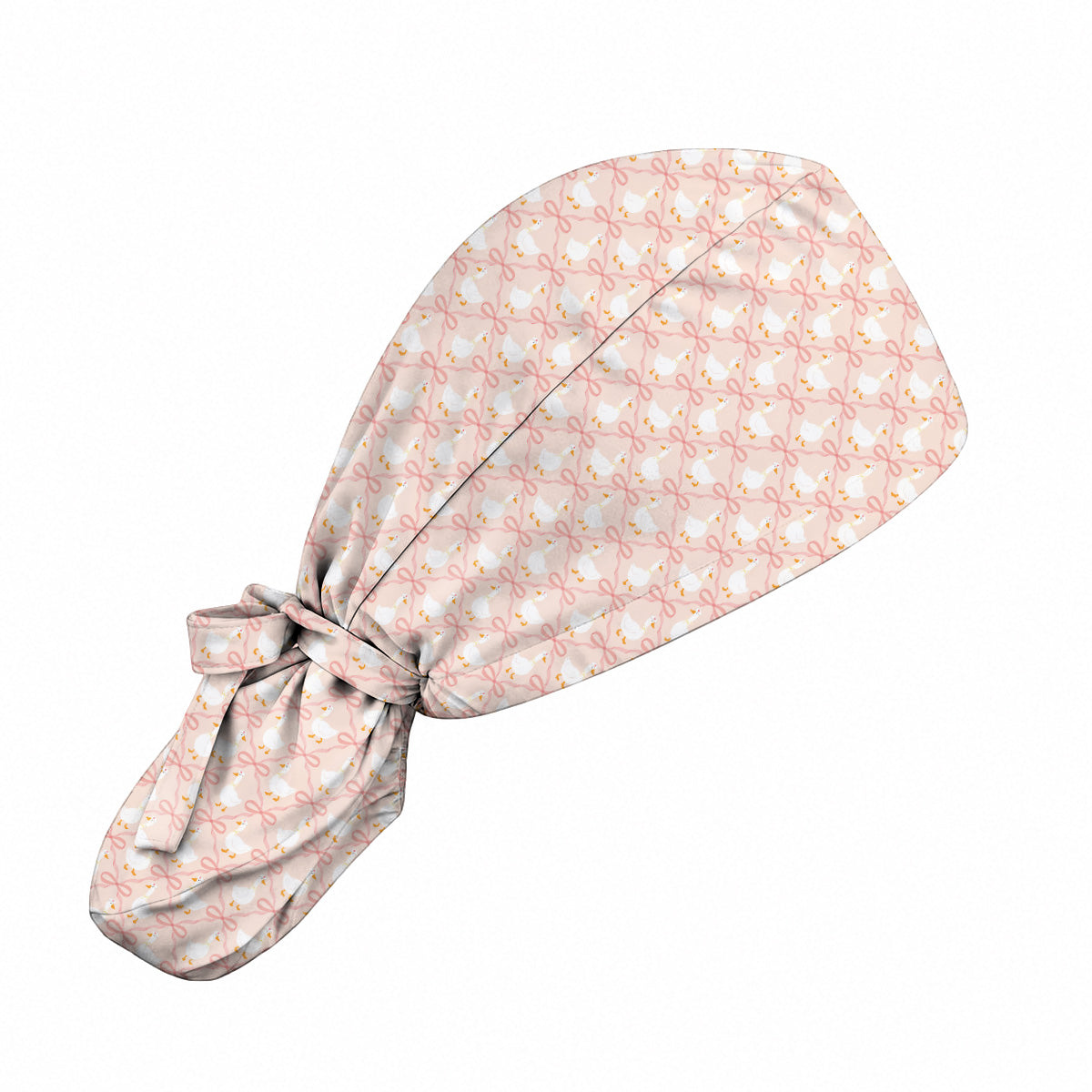 Pink Goose Nurse Scrub Caps, Cute Bow Goose Medical Scrubs Cap, Funny Nurse Gift For Women