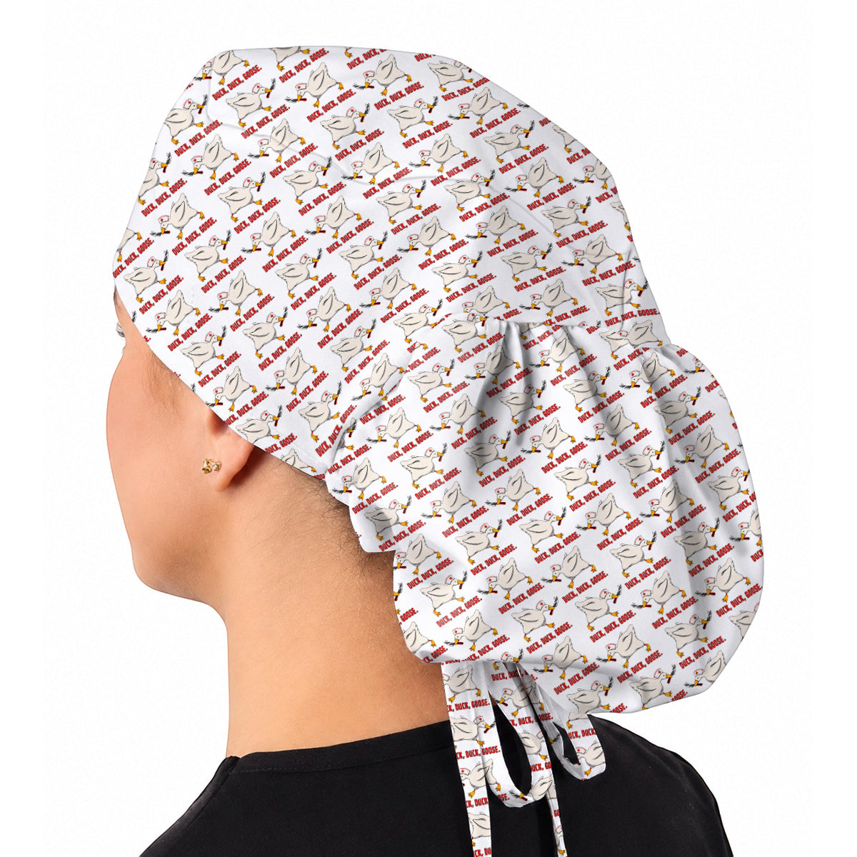 Duck Duck Goose Nurse Scrub Cap, Funny Goose Medical Scrubs, Cute Scrub Caps For Nurses