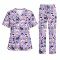 Funny Cat Scrub Top, Cute Cats Scrub Top for Women, Cute Animal Scrubs Gift for Nurse, CNA, RN, Doctor