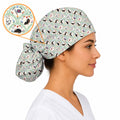Dachshund Nurse Scrub Cap, Wiener Dog Medical Pattern Scrubs for Nurses, Cute Healthcare Uniform for Dog Lovers