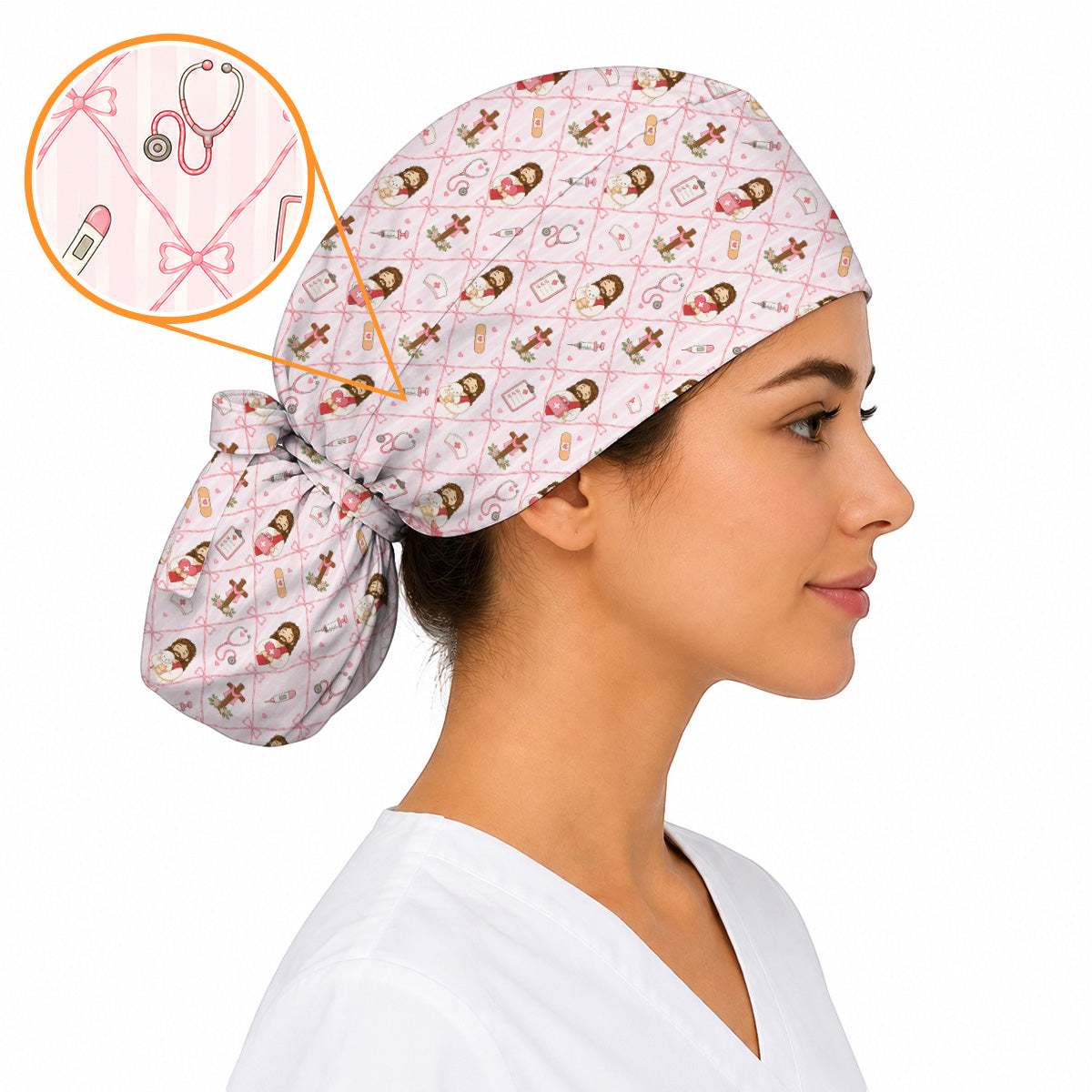 Jesus Nurse Scrub Cap, Christian Medical Scrubs Caps, Faith Inspired Gift For Nurses