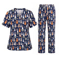 Funny Dogs Scrub Top, Cute Dog Scrub Top for Women, Cute Animal Scrubs Gift for Nurse, CNA, RN, Doctor