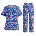 Essence I Love Kitties Scrub Top, Funny Cats Scrub Top for Women, Breathable Fabrics Nursing Uniform