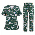 Dachshund Scrub Top for Women, Cute Wiener Dog Nursing Uniform, Funny Doxie Nurse Scrub Shirt, Gift for Healthcare Professionals RN LPN CNA Vet Tech
