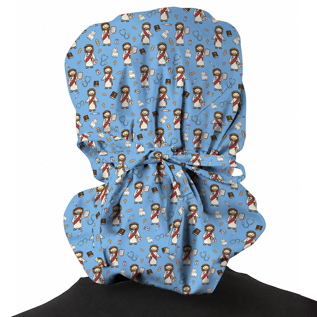 Christian Nurse Scrub Cap, Jesus Medical Pattern Scrubs Caps, Faith Based Gift For Nurses