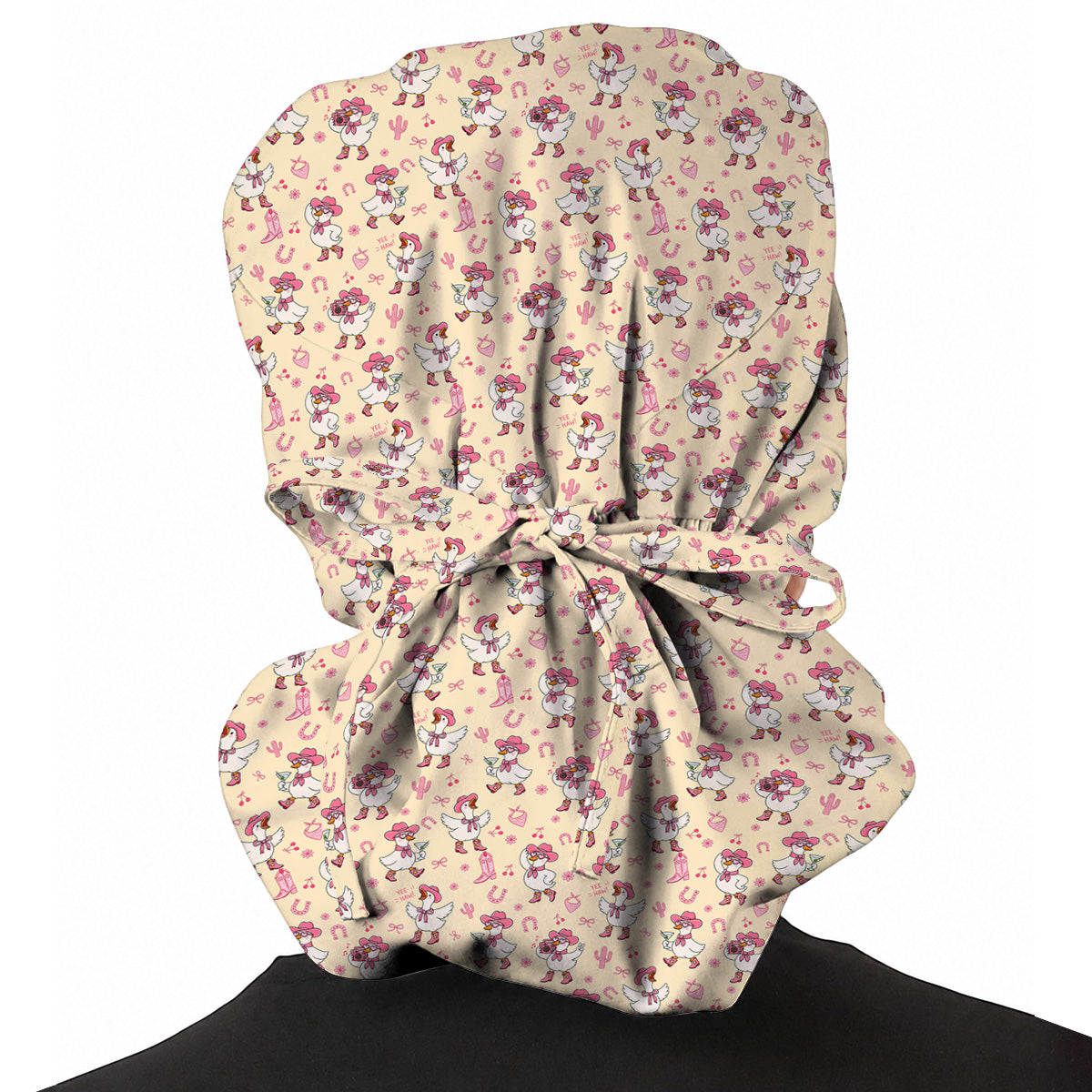 Cowgirl Goose Scrub Cap, Western Duck Nurse Caps, Funny Country Gift For Nurses