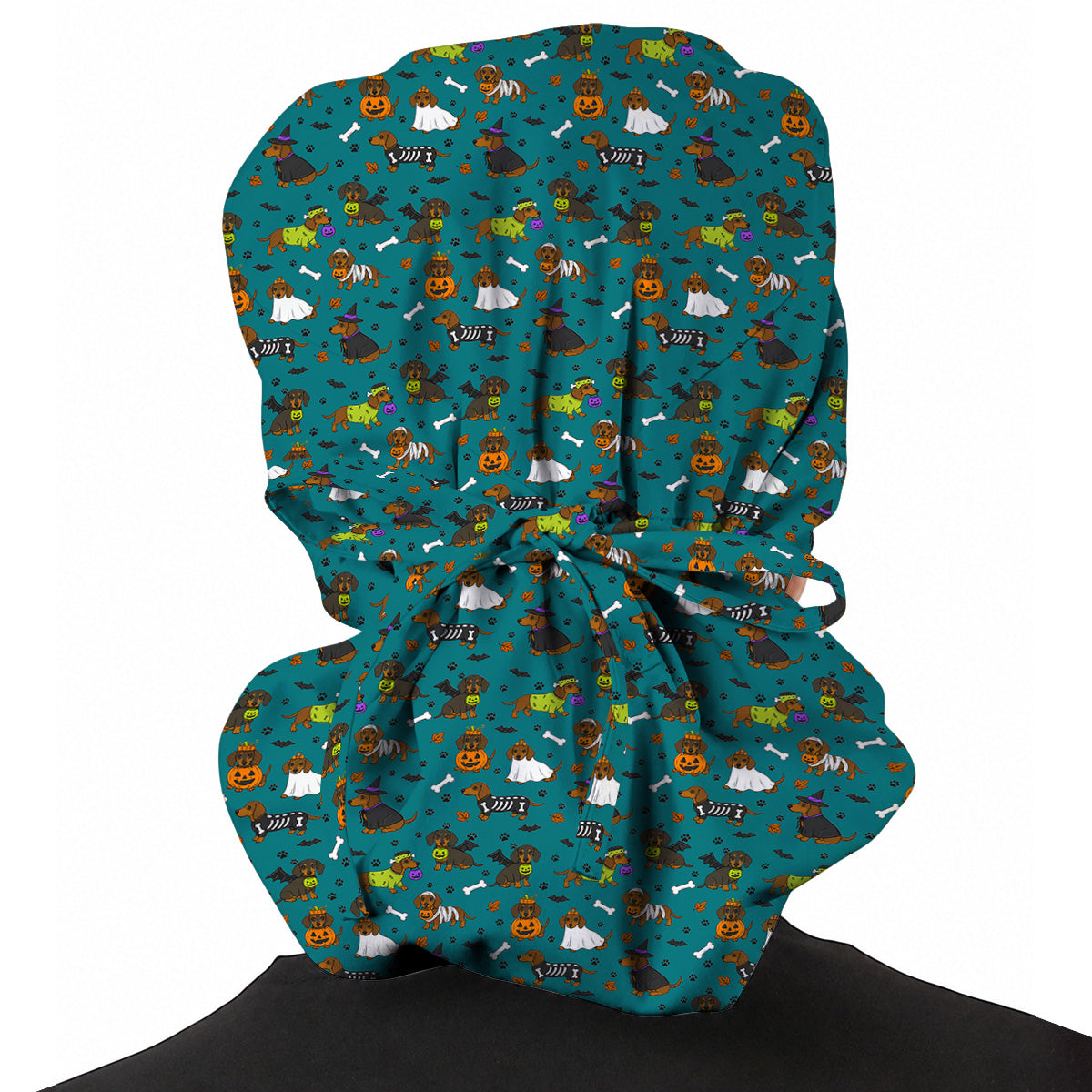 Halloween Black Cat Scrub Caps, Pumpkin Cat Print Scrubs, Spooky Nurse Cap (Copy)